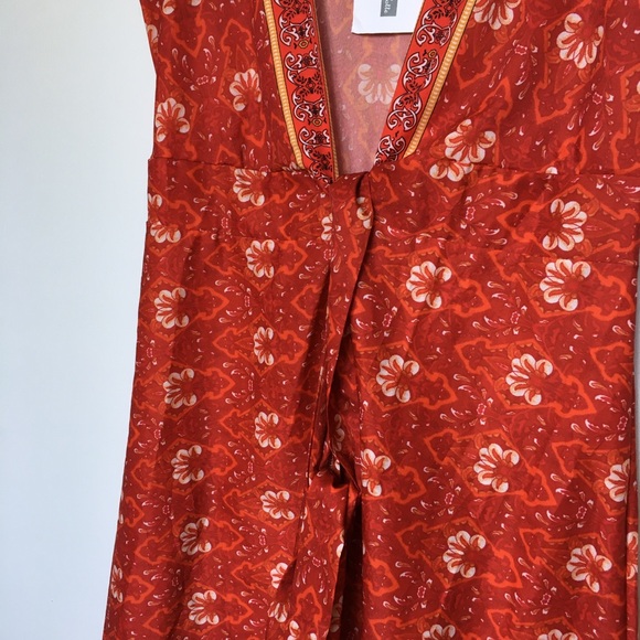 Charlie Charlie Charlotte Cap Sleeve V-neck Front Slit Fit & Flare Dress Size S - Picture 15 of 15